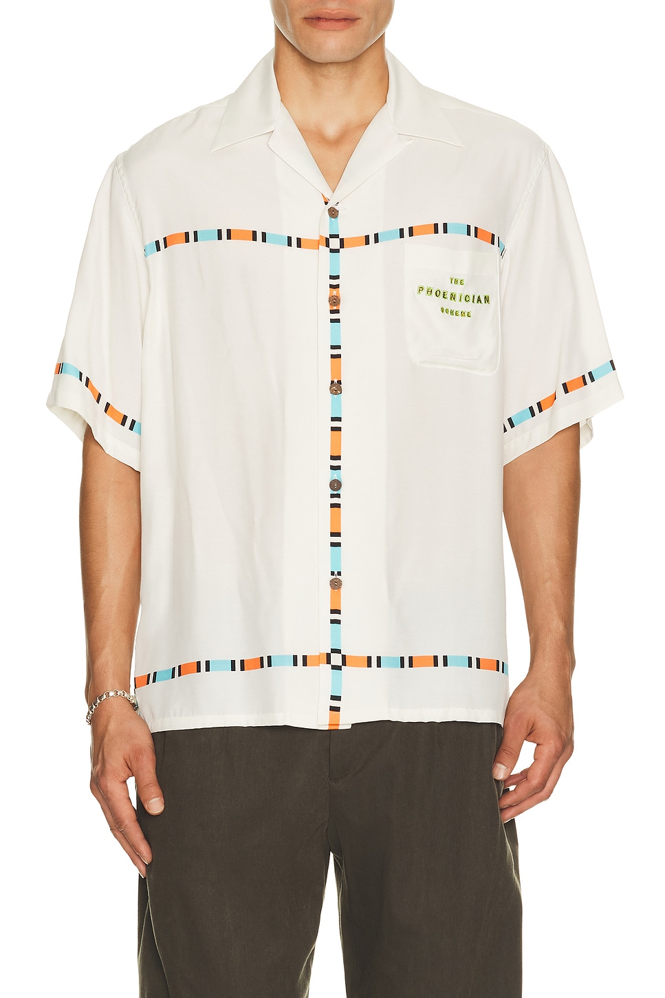 WACKO MARIA The Phoenician Scheme Short Sleeve Hawaiian Shirt Type White - White. L also in M, S, XL/1X