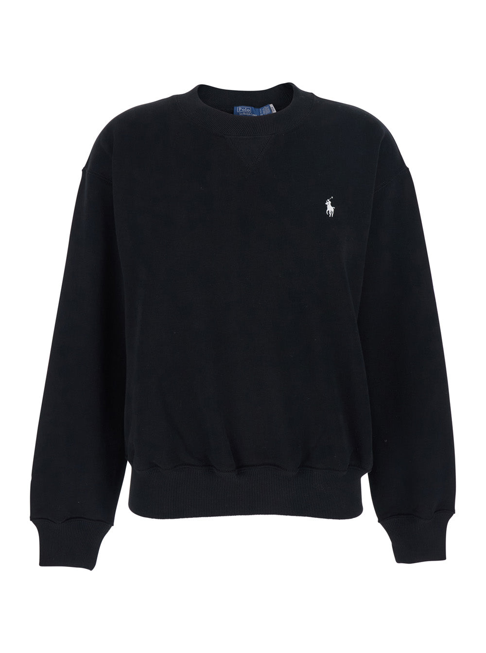 Logo-Embroidered Crewneck Sweatshirt — Black