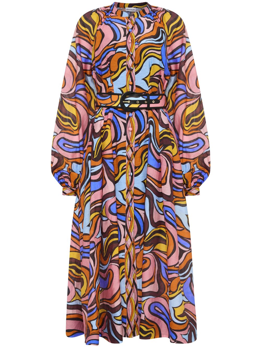 Chiquita long-sleeve midi dress - Pink