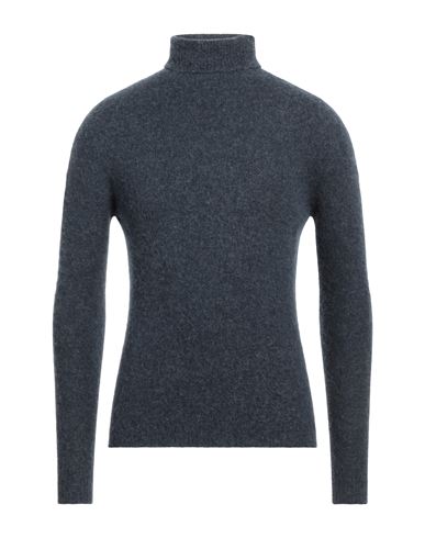 Alpha Studio Man Turtleneck Slate blue Size 44 Alpaca wool, Polyamide, Cotton, Modal, Elastane
