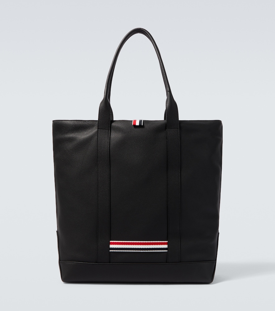 Leather tote bag
