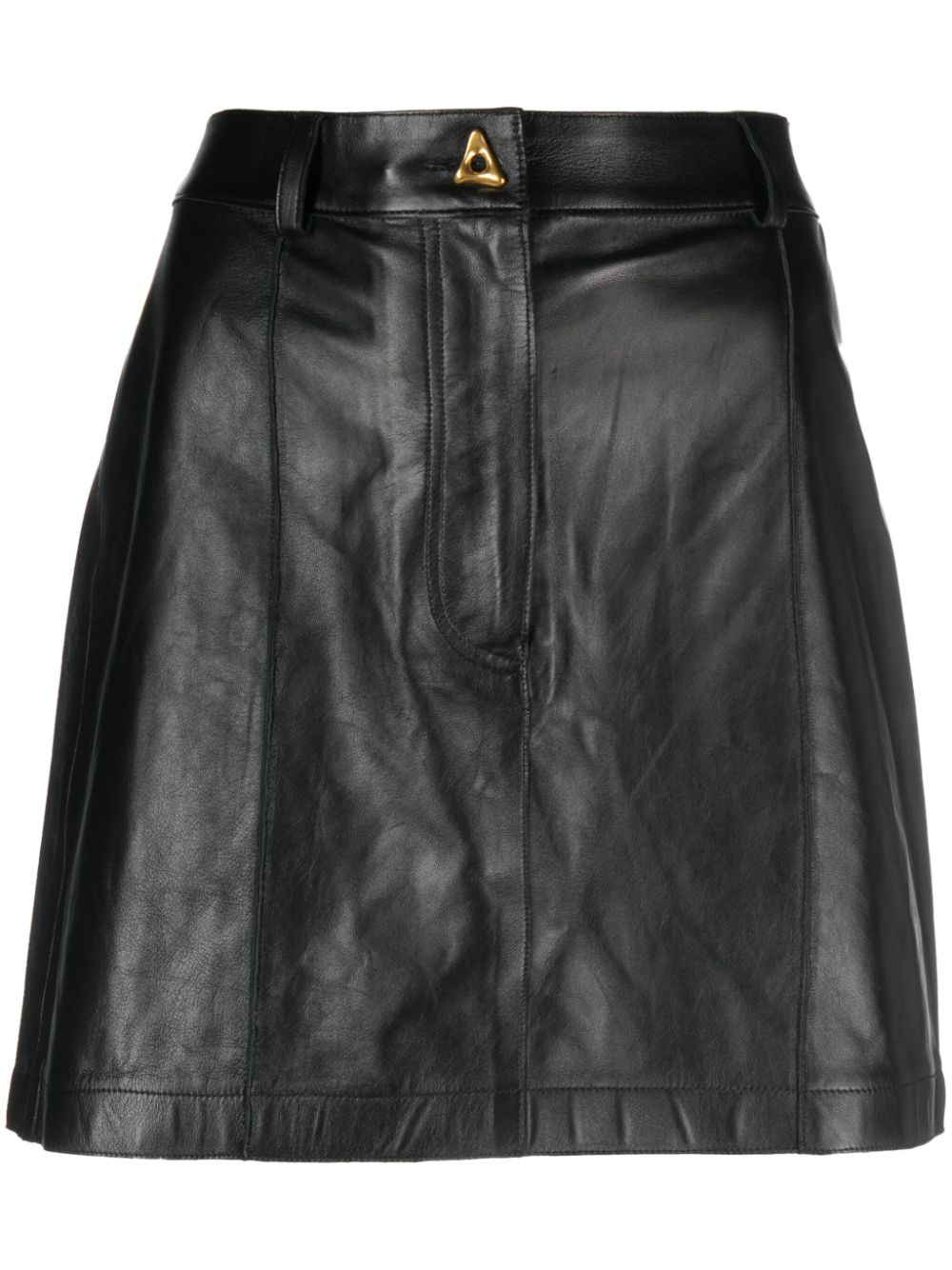 Rudens leather miniskirt - Black