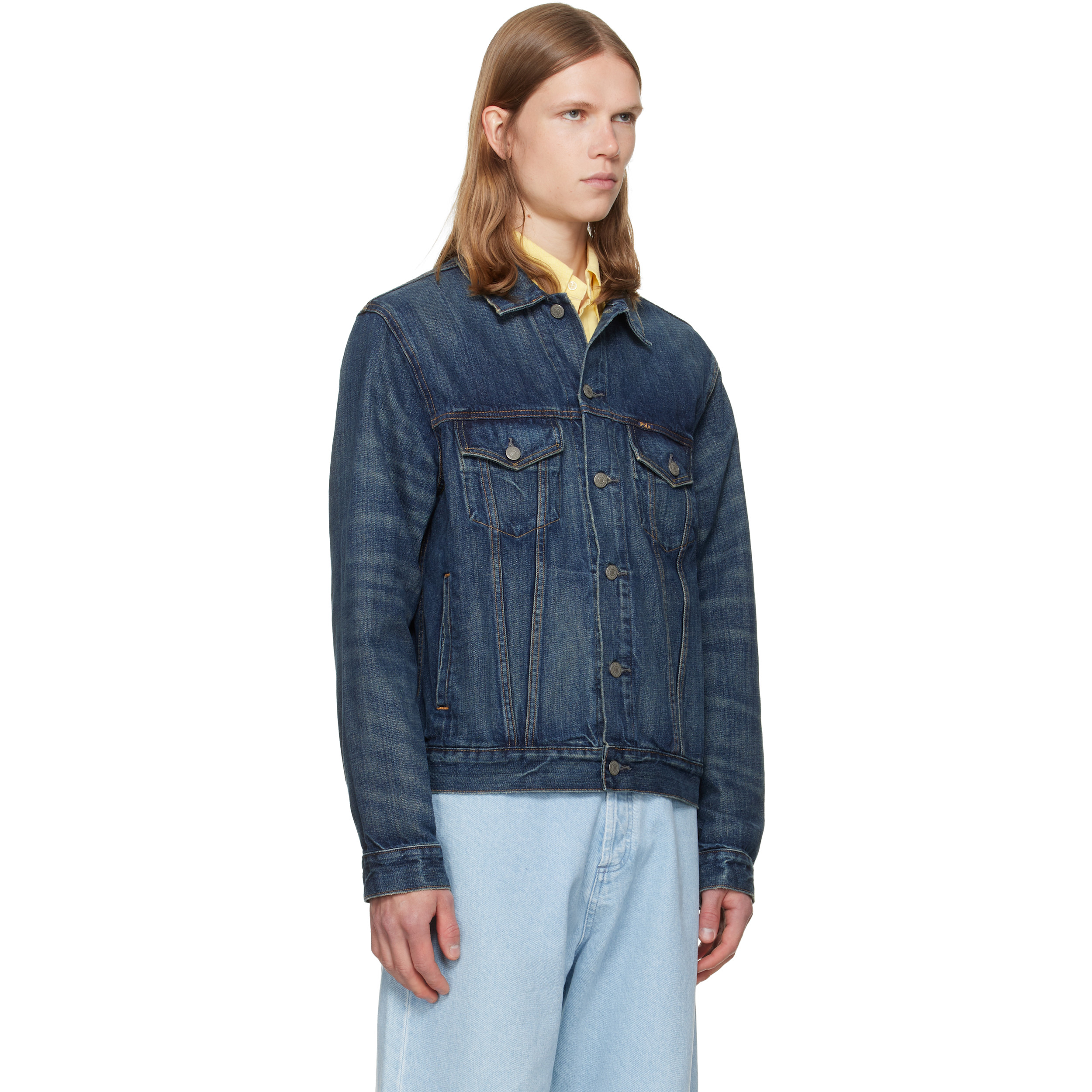 Navy Denim Trucker Jacket