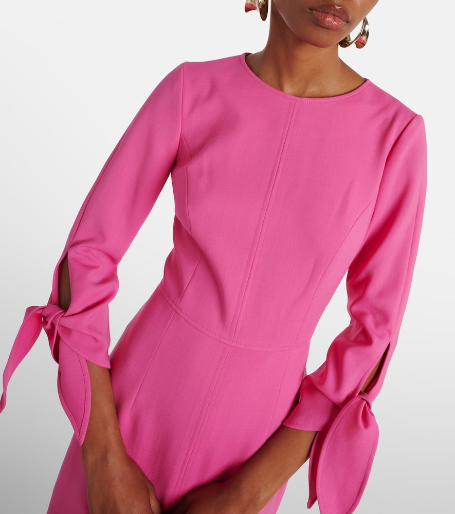 Wool-blend midi dress