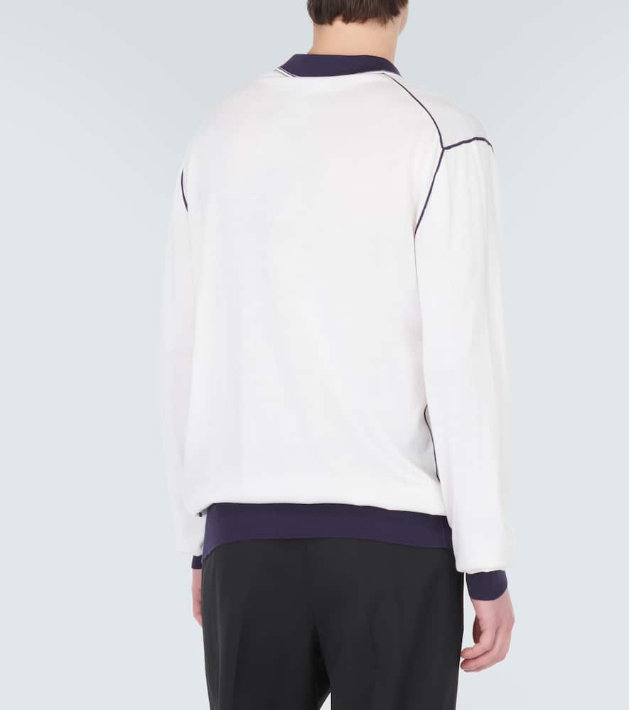 Silk polo sweater