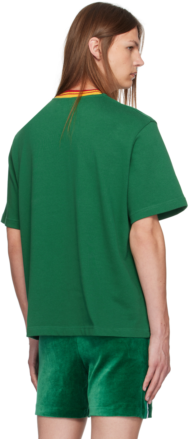 Casablanca Green Patch Logo T-Shirt