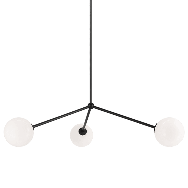 Black Three Light Pendant from the Novo Collection