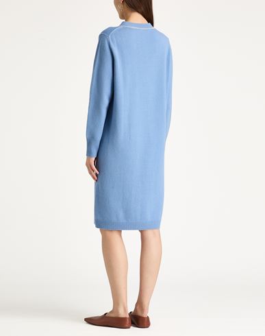 Woman Mini dress Light blue Size 8 Merino Wool, Viscose, Cashmere