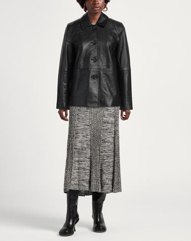 Muubaa Woman Jacket Black Size 4 Lambskin