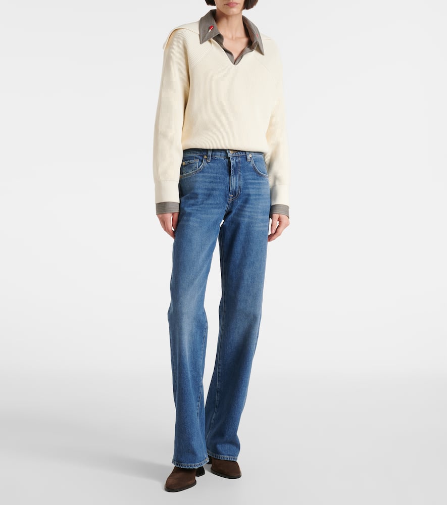 Tess high-rise straight jeans
