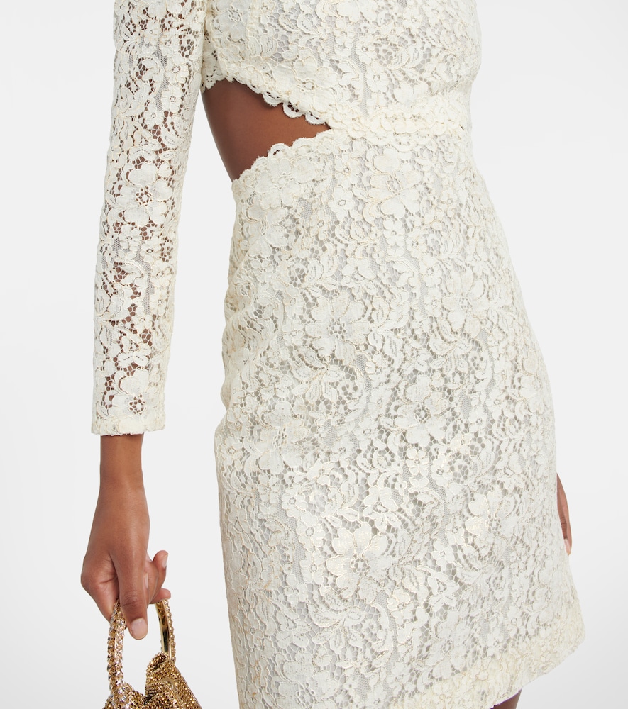 Bridal Zenni lace cutout minidress