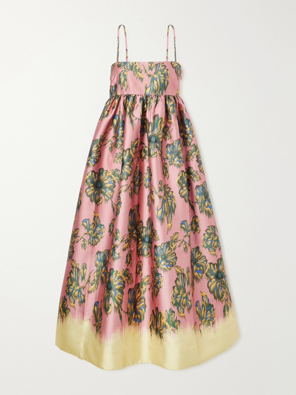 Faye Tie-detailed Floral-print Twill Midi Dress - Multi