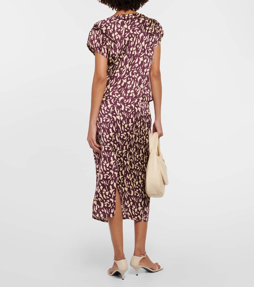 Velvet Devi printed satin top