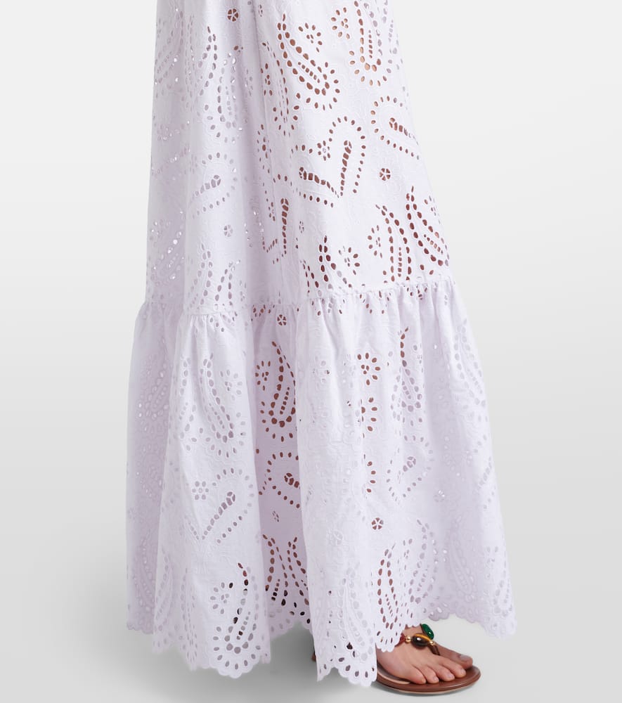Printed cotton-blend maxi dress
