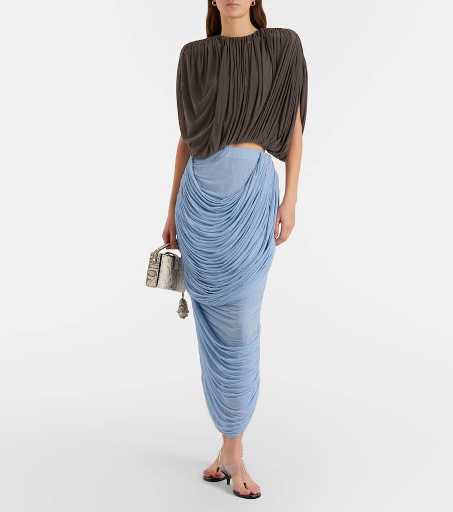 Draped jersey top