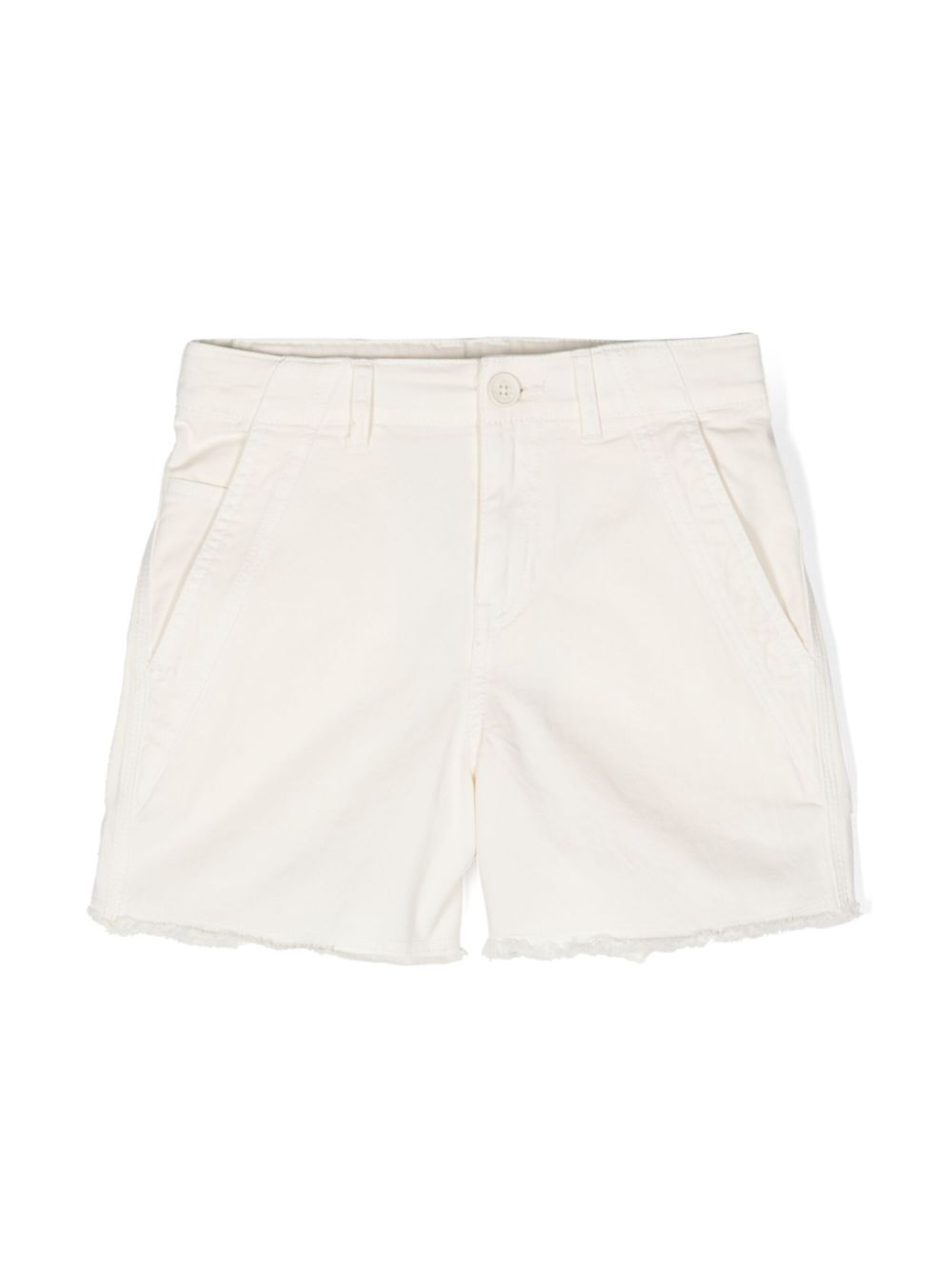Frayed denim shorts - Neutrals