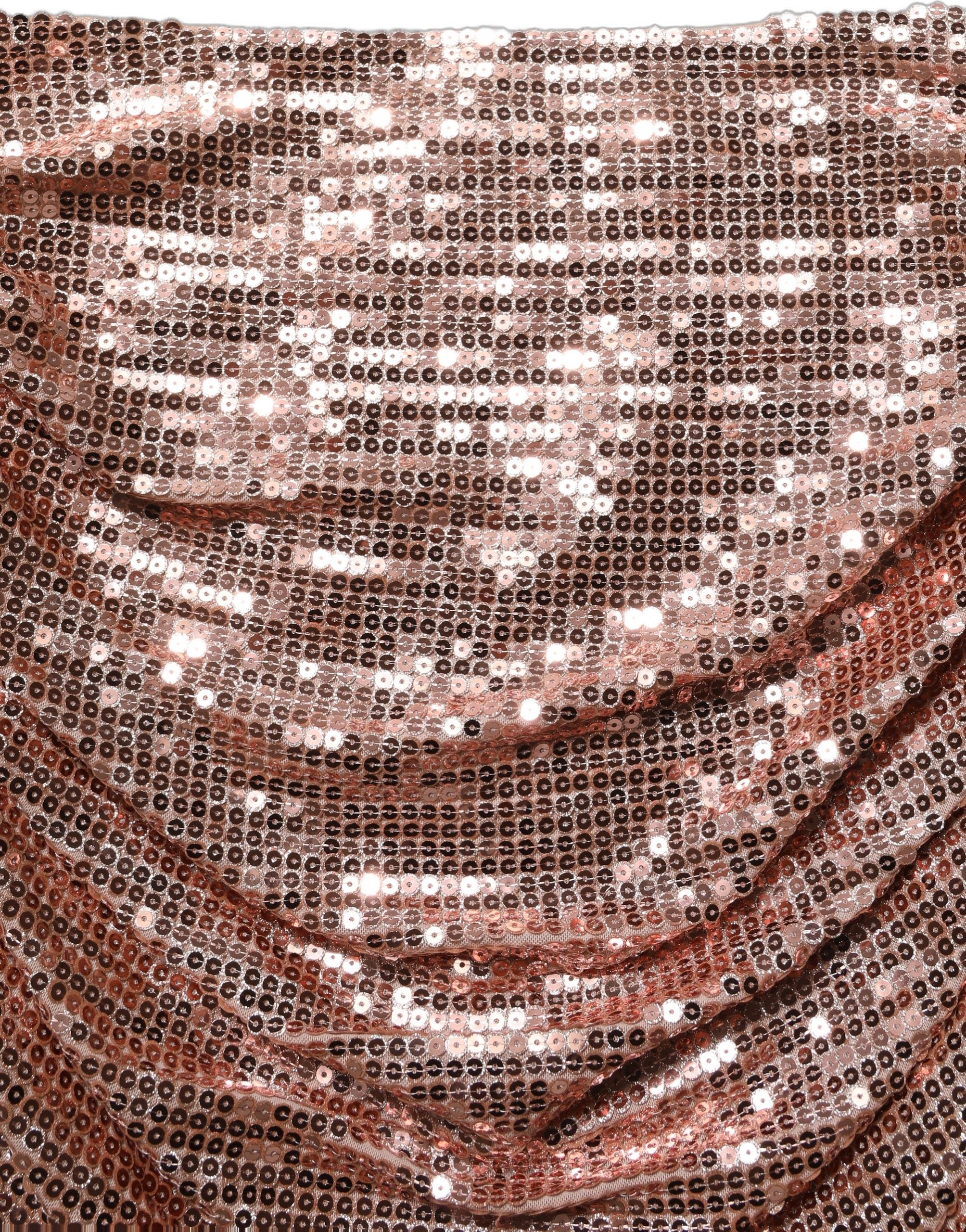 Sequin-Embellished Skirt — Rose gold