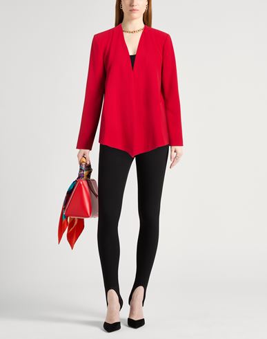 Woman Blazer Red Size 16 Polyester, Elastane