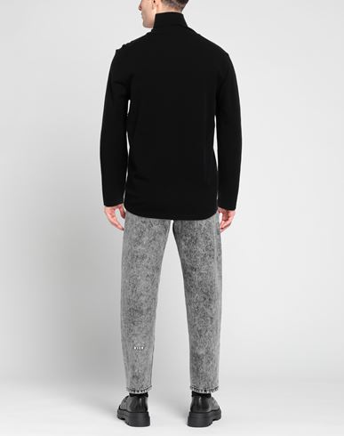 Man Turtleneck Black Size XXL Merino Wool, Polyester