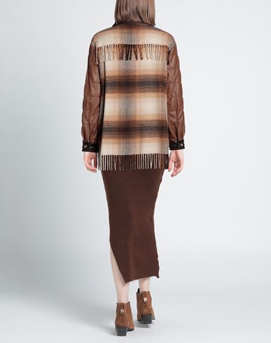 Woman Coat Brown Size 2 Polyamide, Wool, Viscose