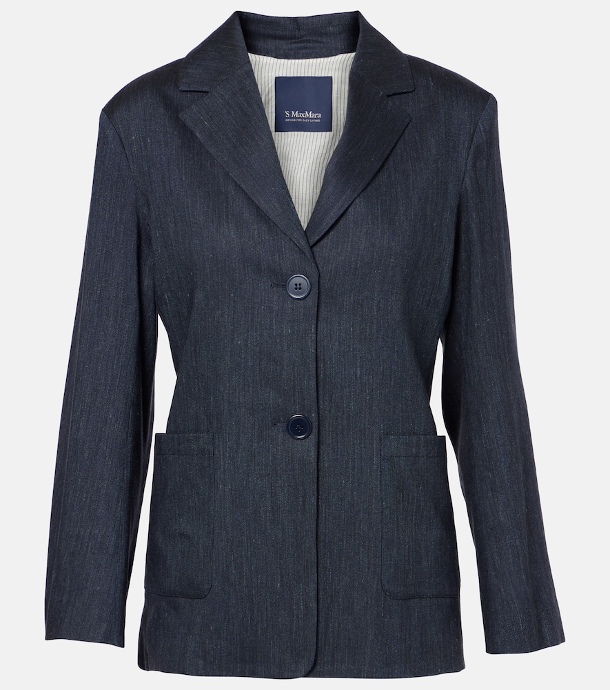 Derna linen-blend twill blazer
