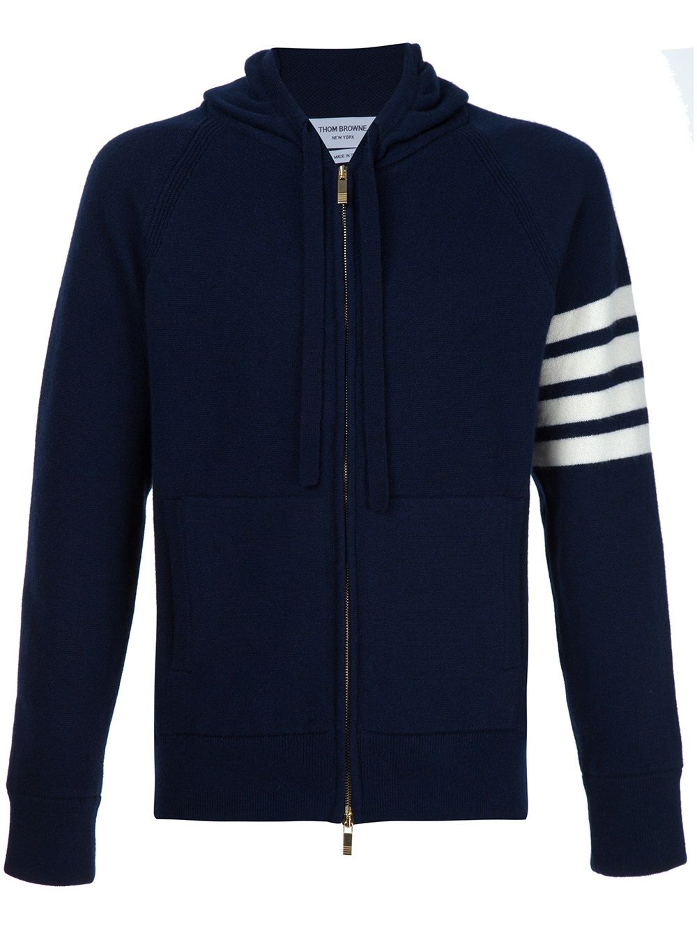 Knitted zip hoodie - Blue