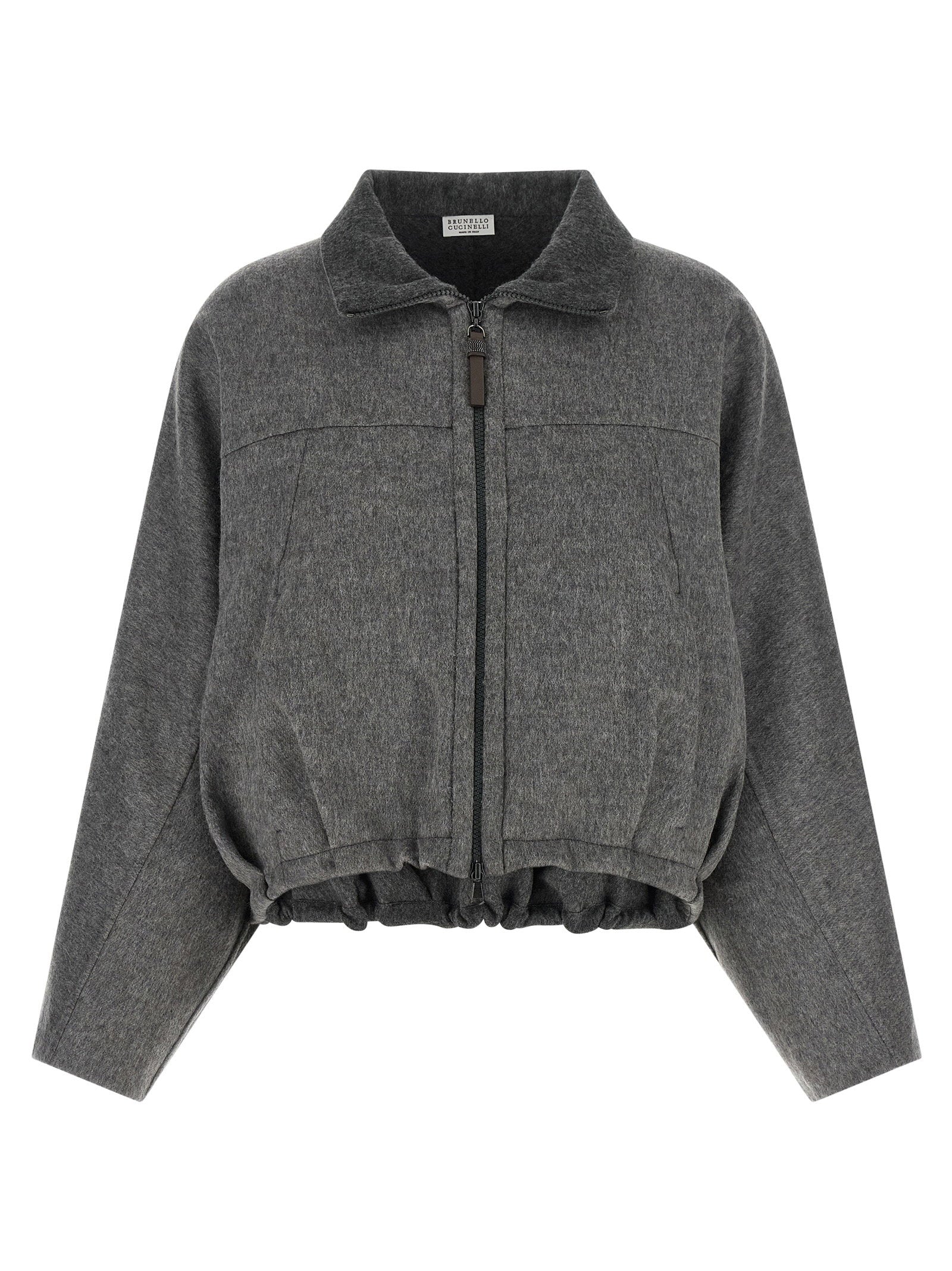 Shiny Zipper Pull Jacket