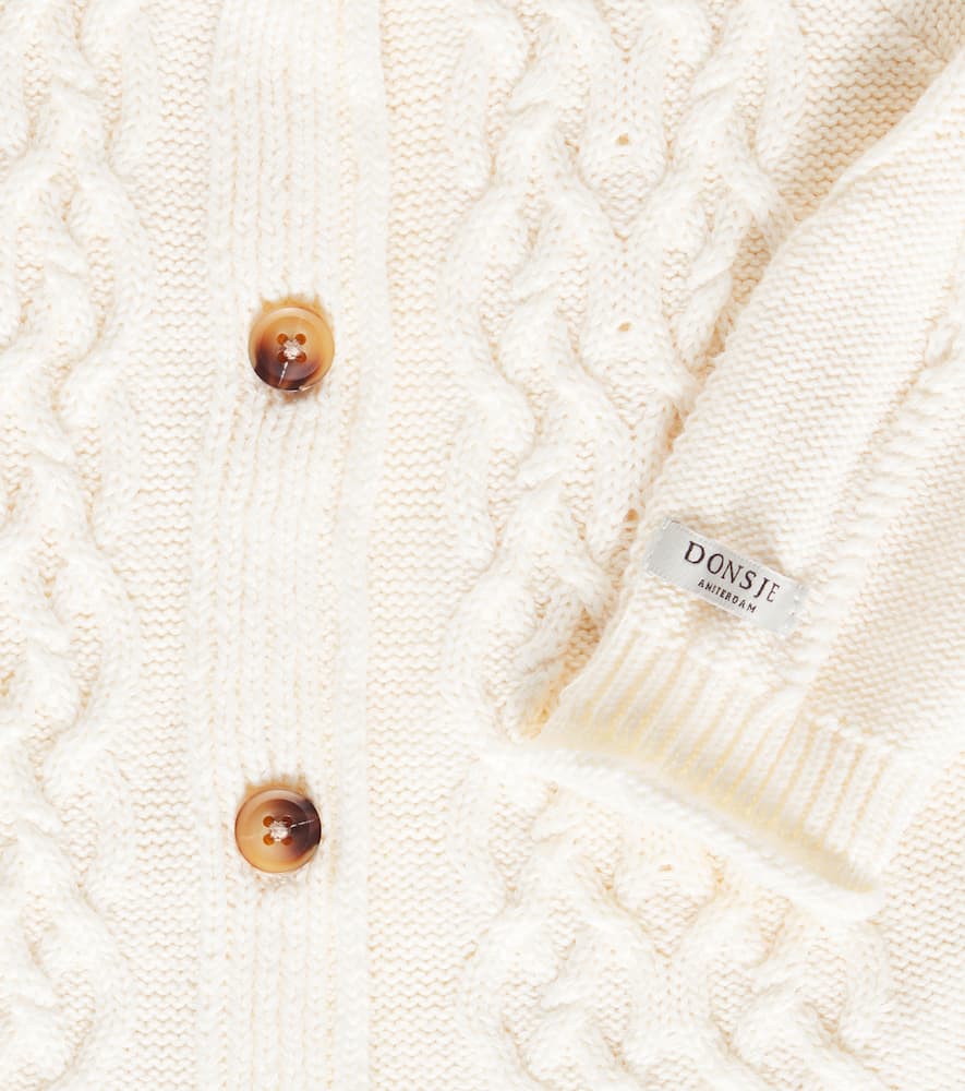 Donsje Baby Cleo cable-knit cotton cardigan