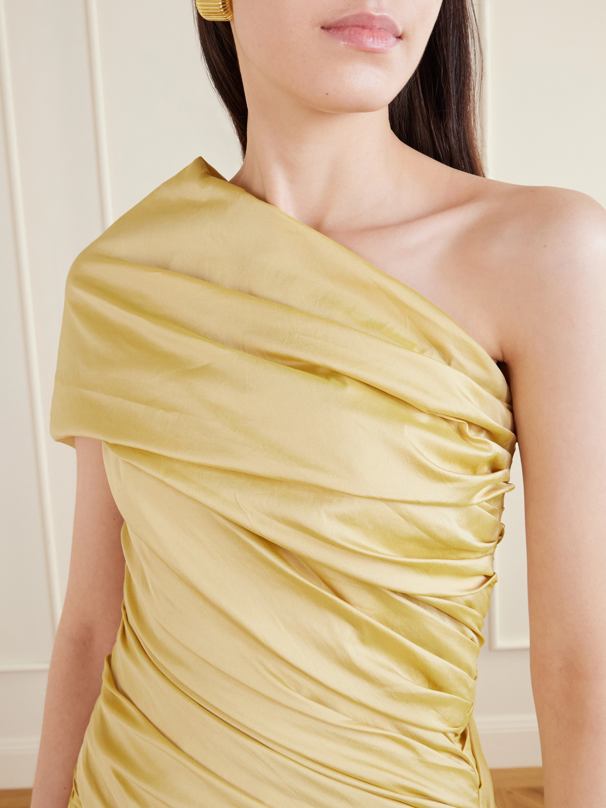 One Shoulder Gown - Gold