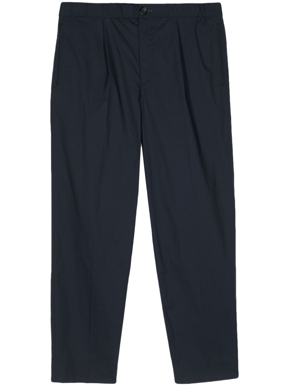 Logo-appliqué straight-leg trousers - Blue
