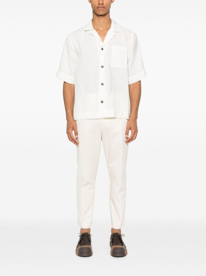 Off White Tapered Leg Pants
