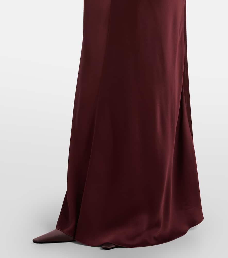 Gathered jersey maxi dress