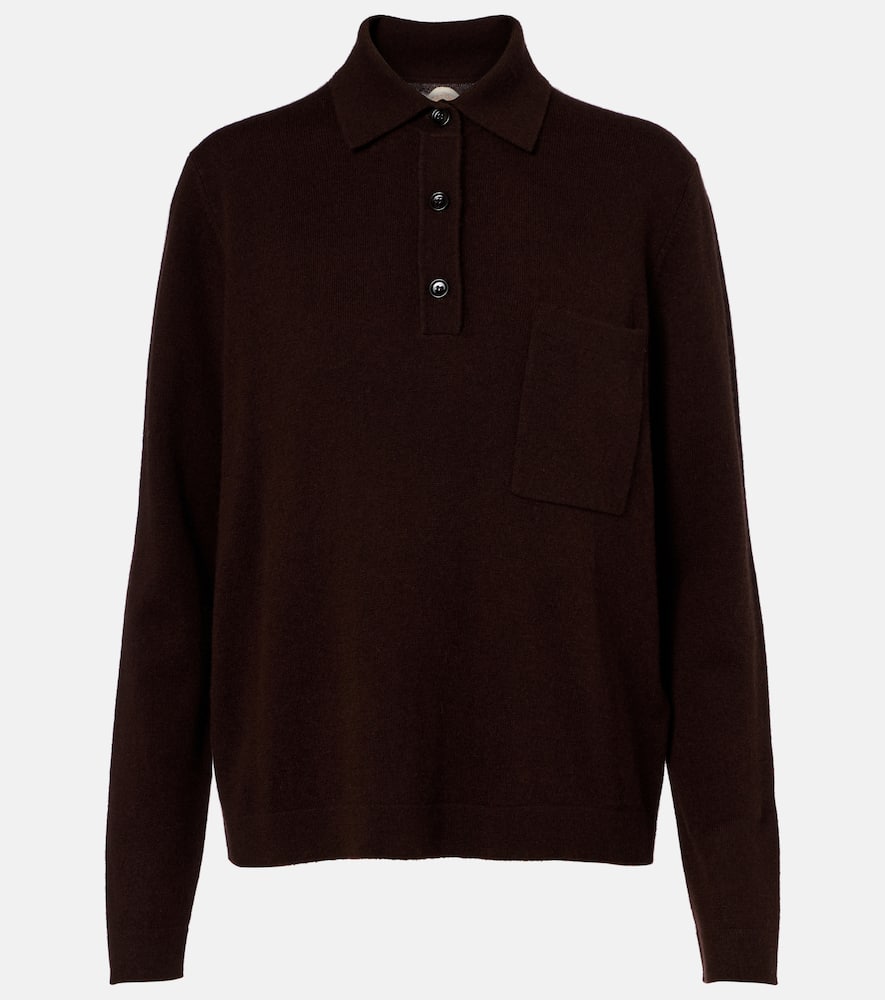 Wool and cashmere polo sweater