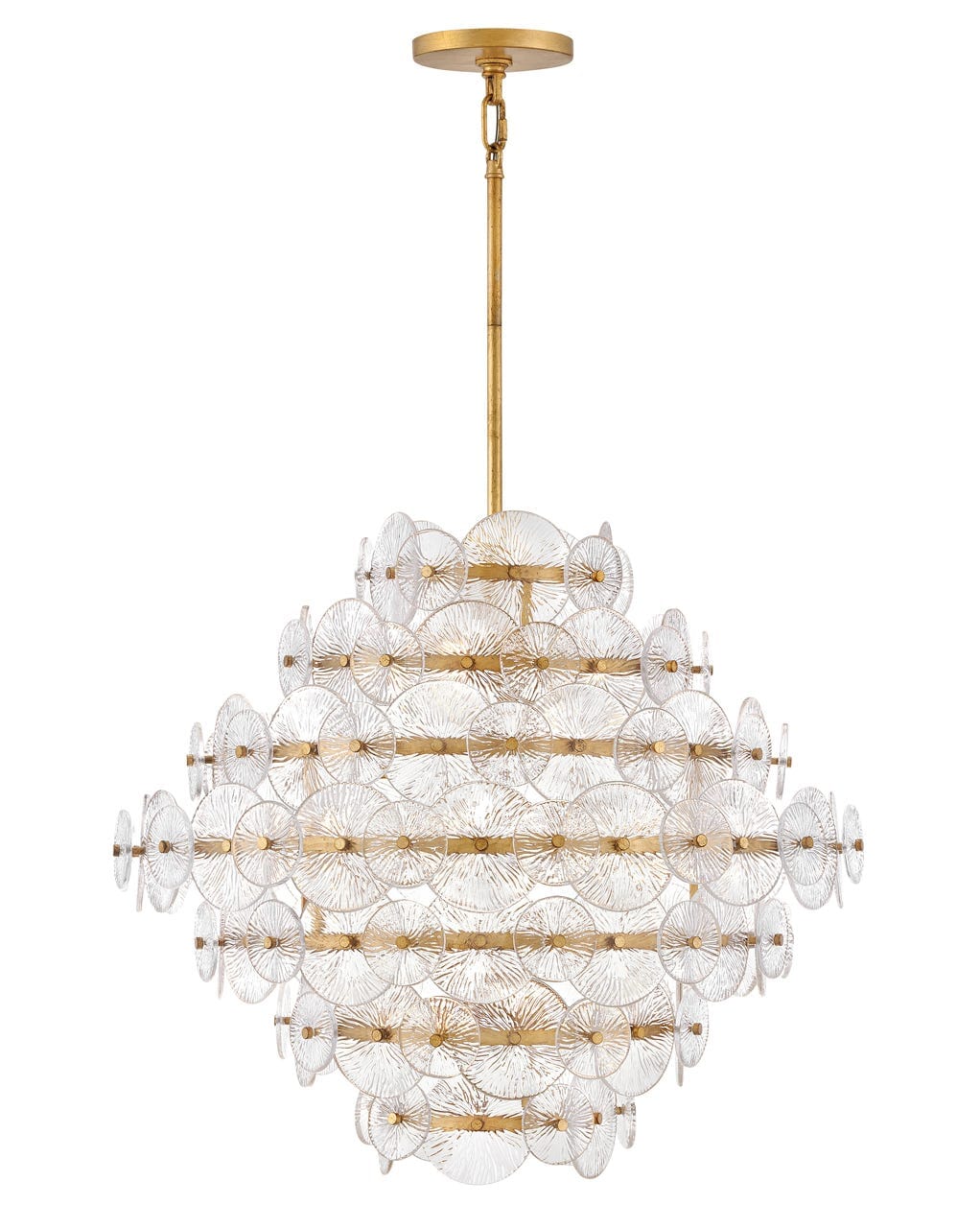 Distressed Brass LED Pendant from the Rene Collection
