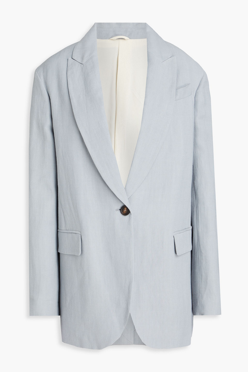 Bead-embellished twill blazer