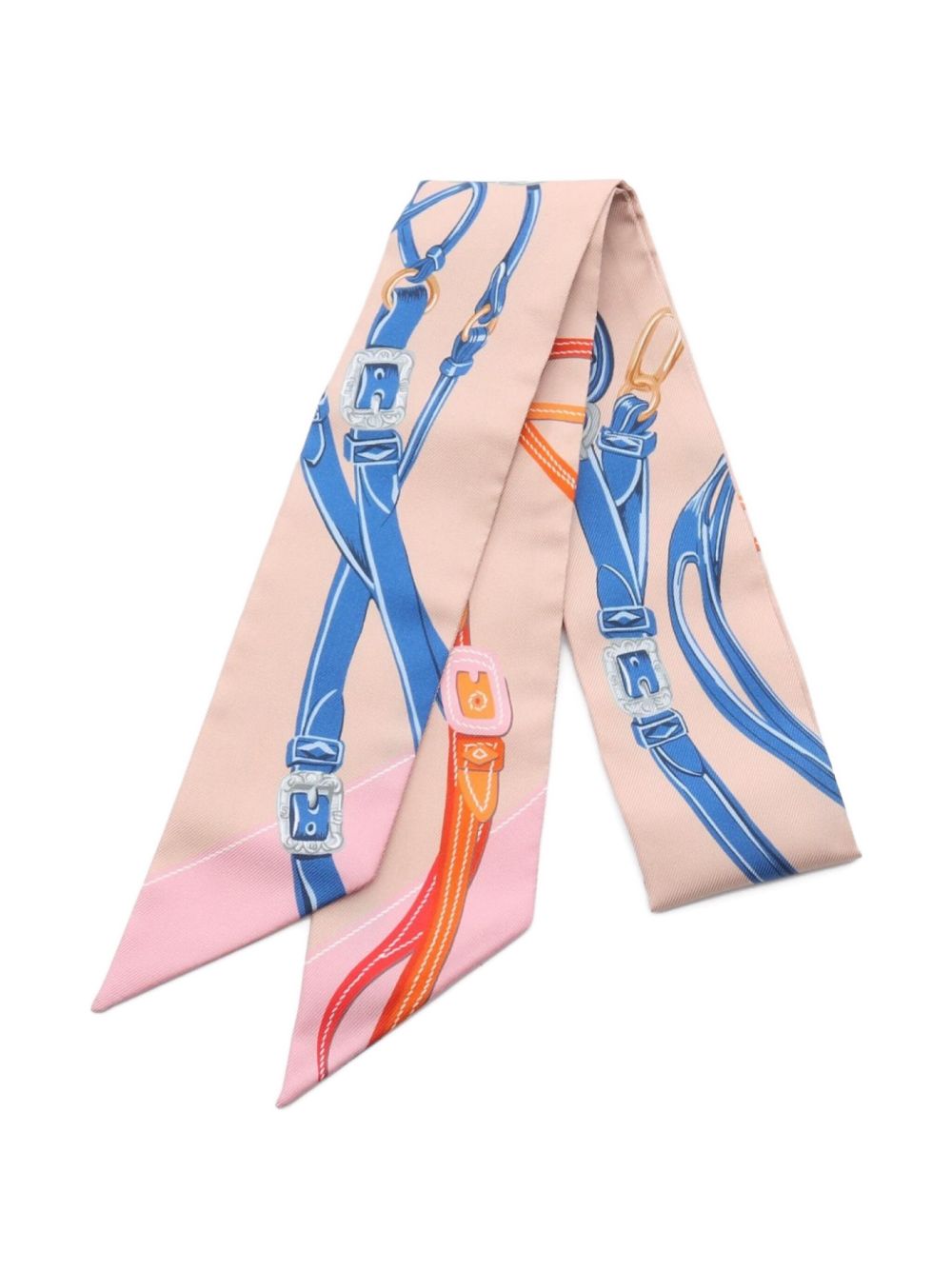 2021 BRIDES DE GALA APPLIQUE PIQUE silk scarf - Pink