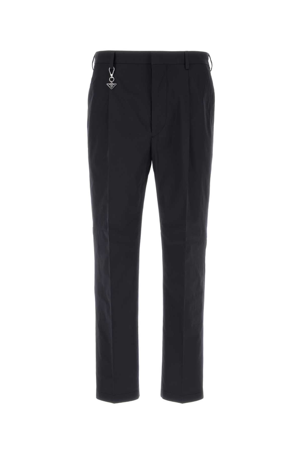 Navy Poplin Trousers — Navy