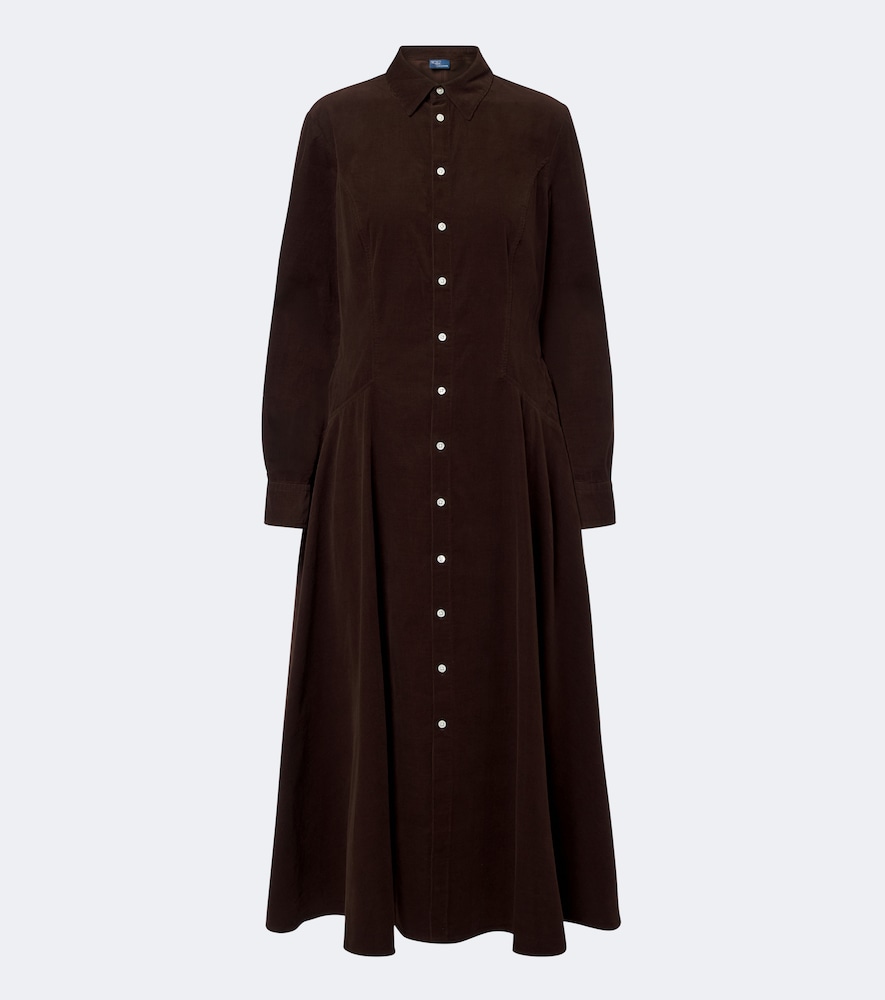 Cotton corduroy midi dress
