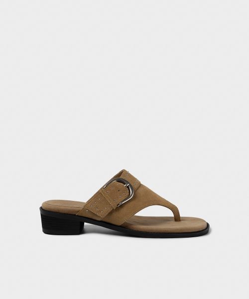 Stadia Buckle Flip-Flop Beige
