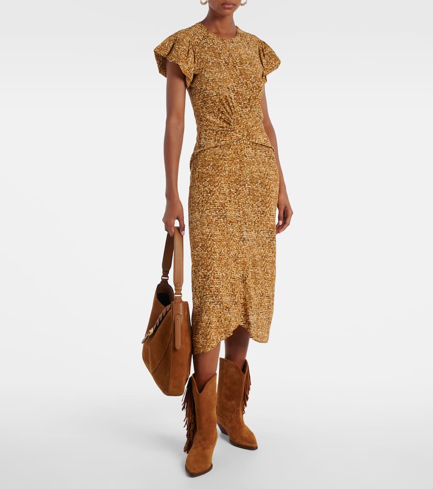 Terena printed silk-blend midi dress