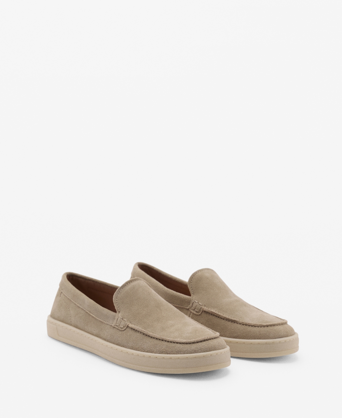 Men's Split Leather Shoes - Sand