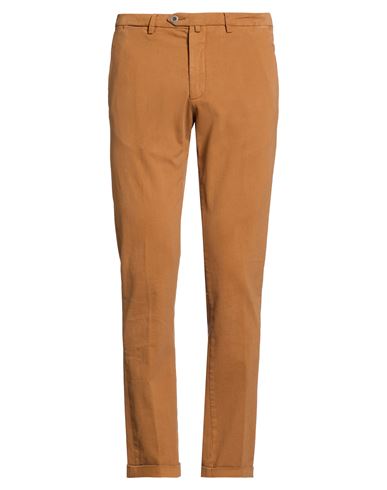 Man Pants Brown Size 35 Cotton, Elastane