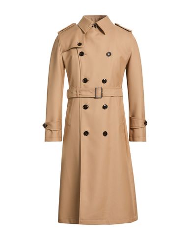 Man Overcoat & Trench Coat Camel Size 38 Cotton