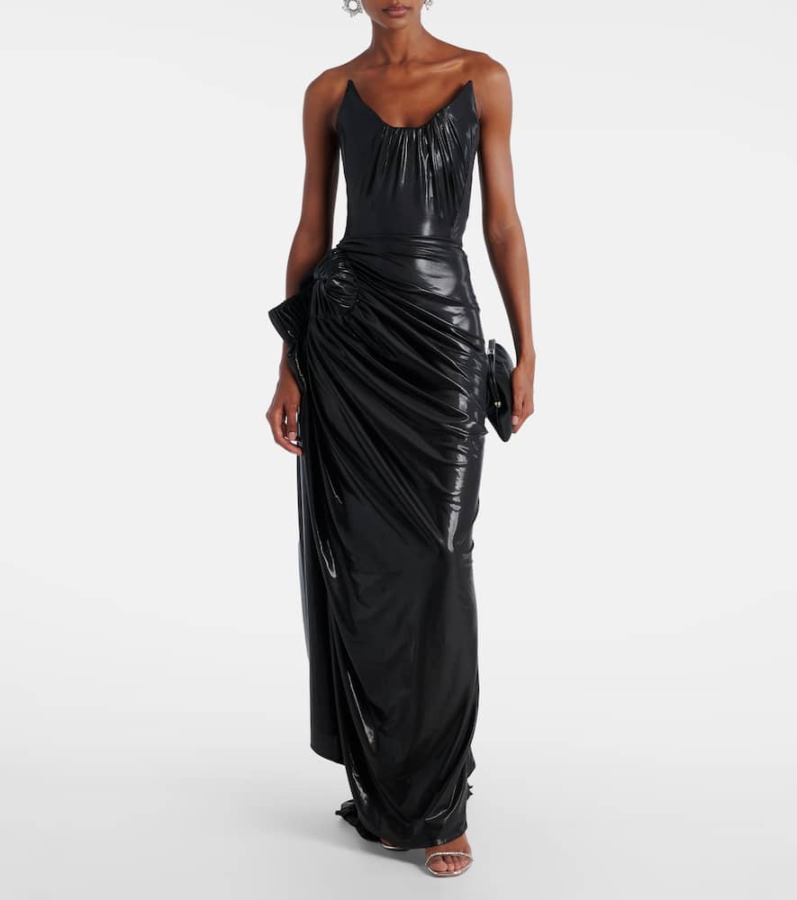 Lexicon draped gathered gown