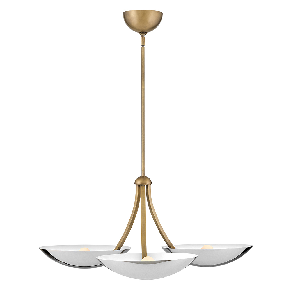 Heritage Brass LED Chandelier from the Glenn Collection