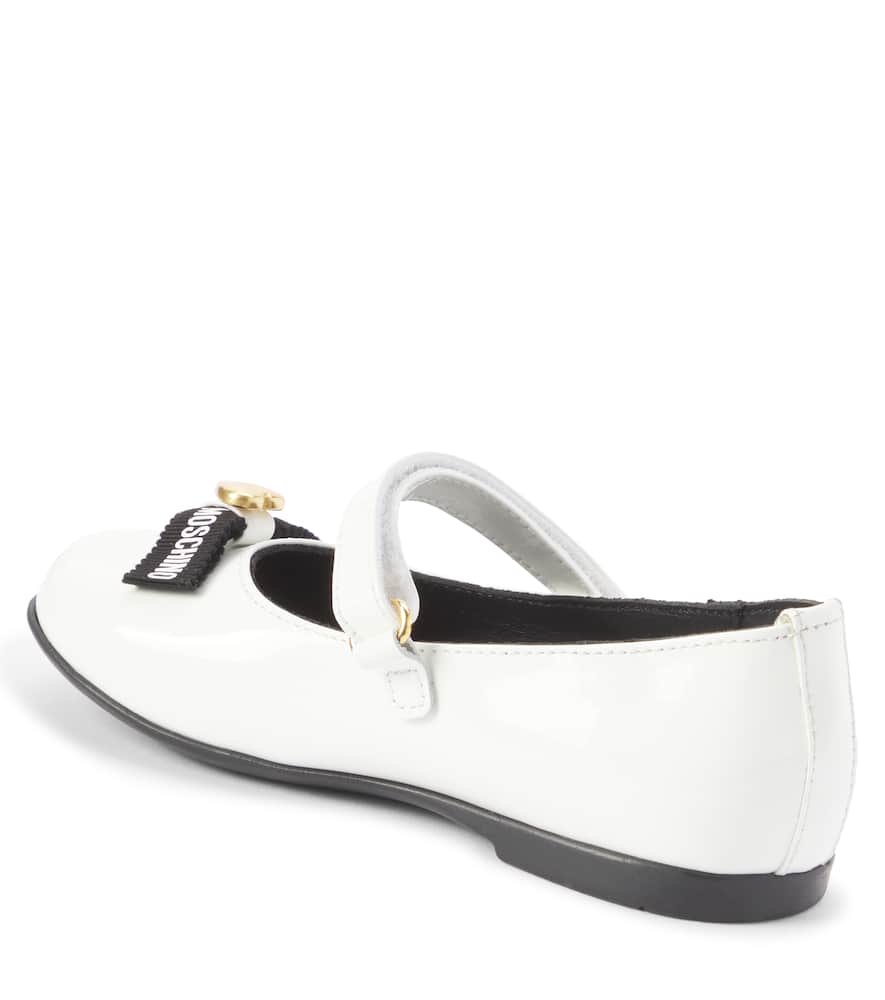 Moschino Kids Patent leather ballet flats