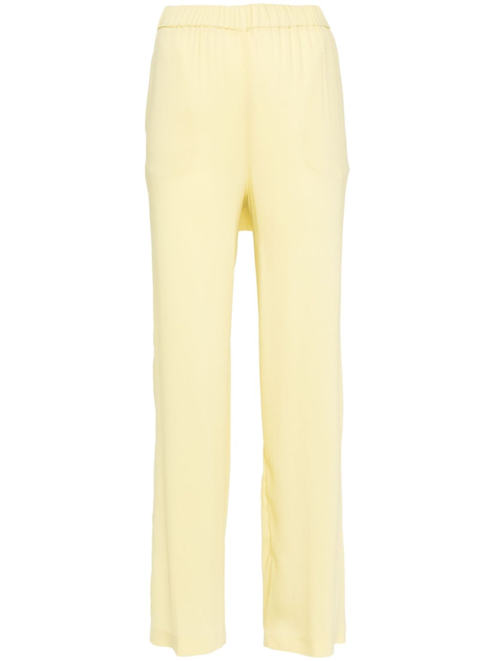High-waist straight-leg trousers - Yellow