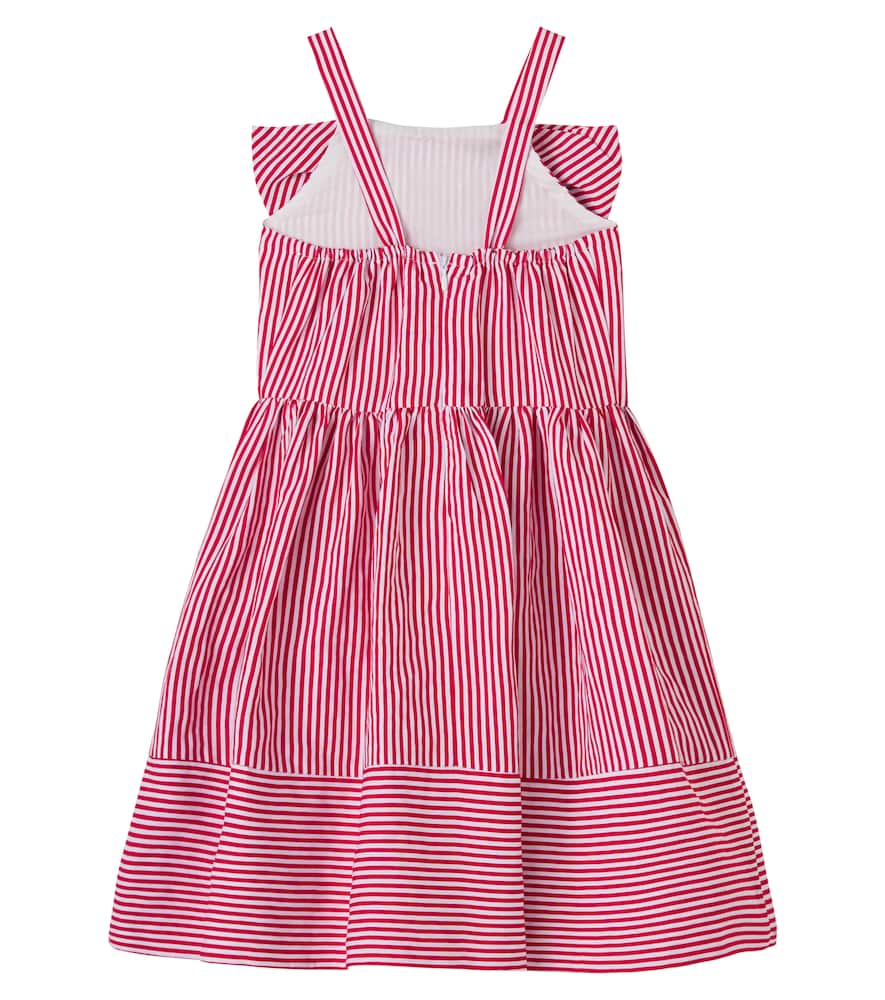 Bow-detail striped dress