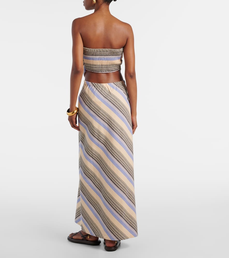Elise cotton and linen maxi skirt