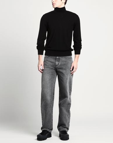 Man Turtleneck Black Size S Merino Wool, Cashmere